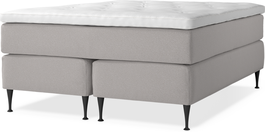 Delux Exclusive - Kontinentalsäng, dubbelsäng med bäddmadrass - Grå