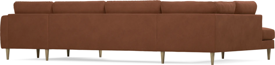 Bridge - 3-sits soffa med divan vänster och schäslong höger - Orange