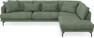 Harper - 3-sits soffa med divan höger - Grön