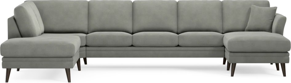 Eden - 3-sits soffa med divan vänster och schäslong höger - Grå