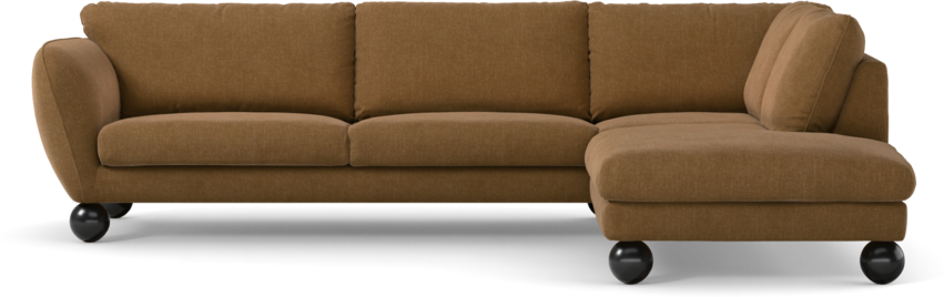 Madison Lux - 3-sits soffa med divan höger - Brun