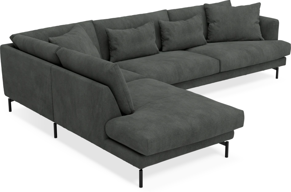 Harper - 3-sits soffa med divan vänster - Grå