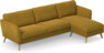 Bridge - 3-sits soffa med schäslong höger - Gul