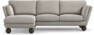 Madison Lux - 2-sits soffa med schäslong vänster - Grå