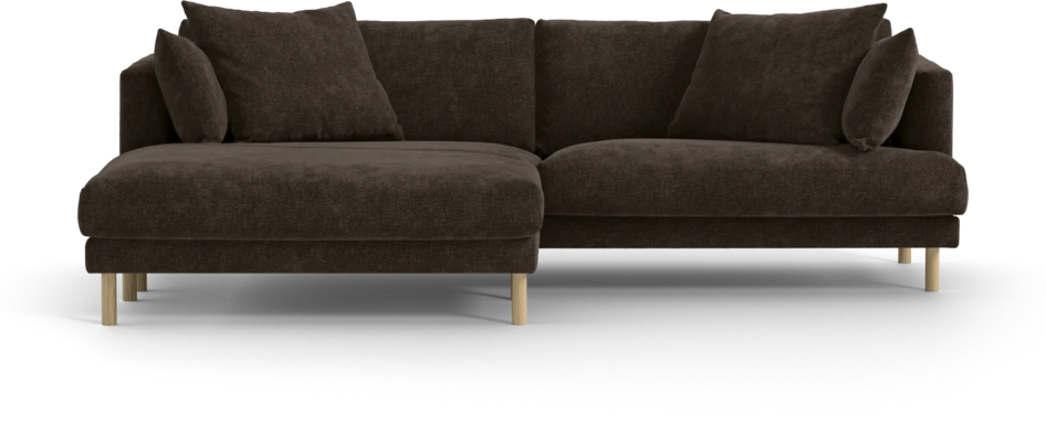 Harper - 4-sits med schäslong XL vänster - Brun