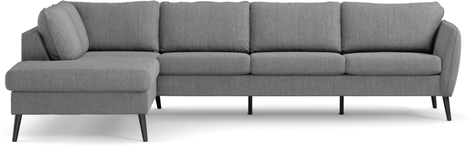 County - 3-sits soffa med divan vänster - Grå