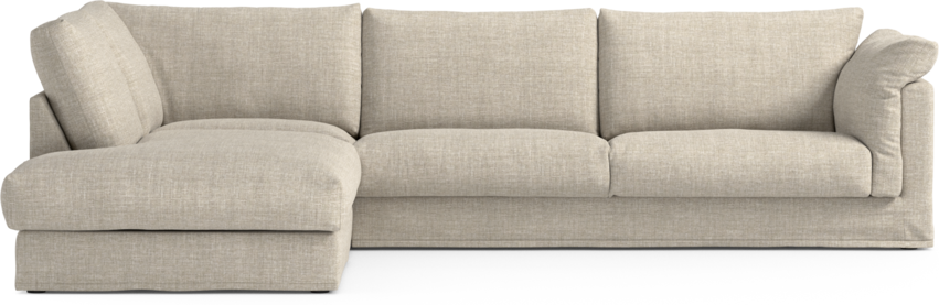 Cherrie Klädsel -  3-sits soffa med divan vänster - Beige