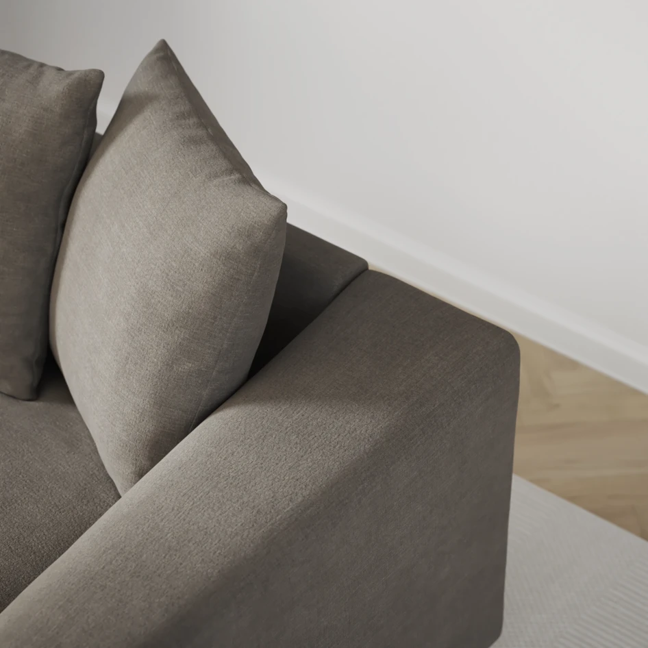 Town - 3-sits soffa med divan höger och schäslong vänster - Grå