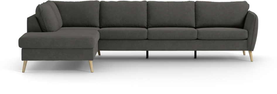 County - 3-sits soffa med divan vänster - Brun
