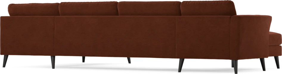 Bridge - 3-sits soffa med schäslong vänster och divan höger - Orange