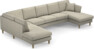 Eden - 3-sits soffa med divan vänster och schäslong höger - Grå