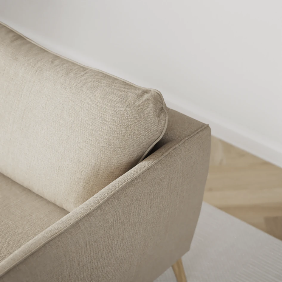County - 3-sits soffa med divan vänster - Beige