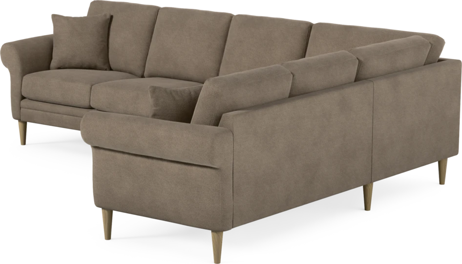 Eden - Hörnsoffa, 3+2-sits - Brun