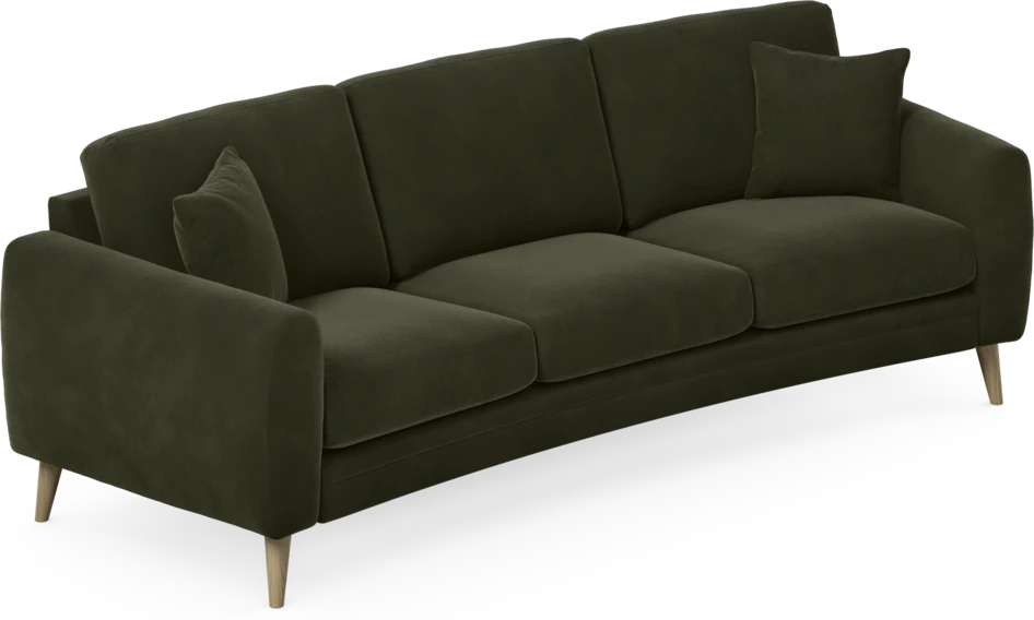 Eden - 3-sits soffa svängd - Grön