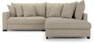 Rossi - 2-sits soffa med divan höger - Beige
