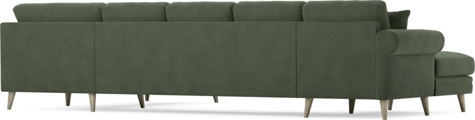 Eden - 3-sits soffa med schäslong vänster och divan höger - Grön
