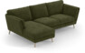 Madison Lux - 2-sits soffa med schäslong vänster - Grön