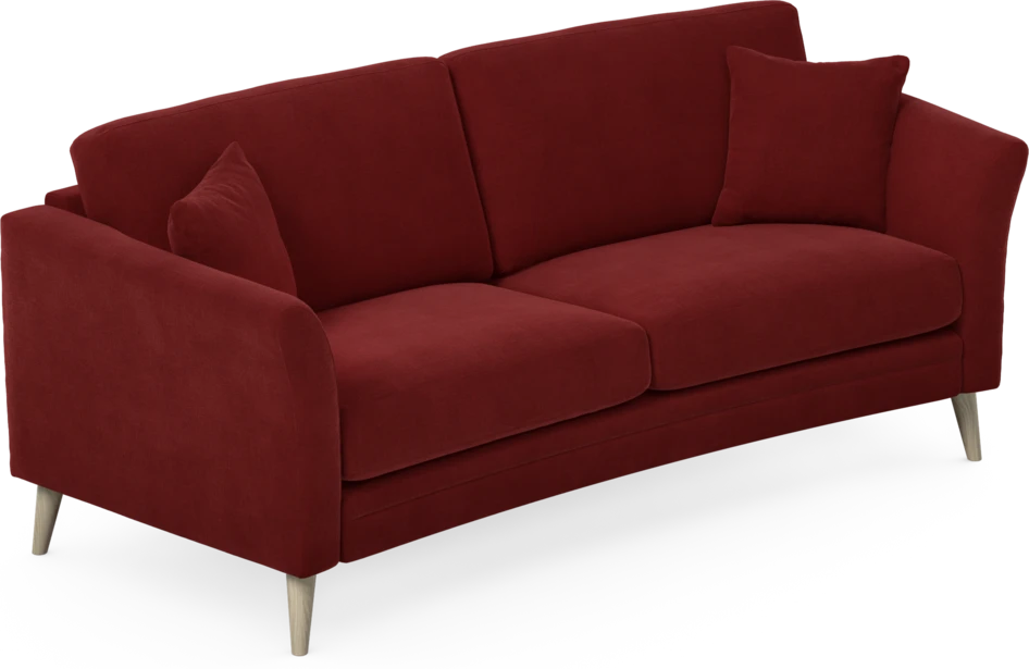 Eden - 2,5-sits soffa svängd - Röd