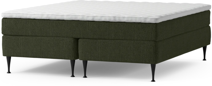 Delux Sense, Kontinentalsäng, dubbelsäng med bäddmadrass och sängben