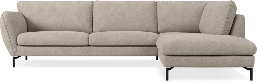 Madison Lux - 3-sits soffa med divan höger - Vit