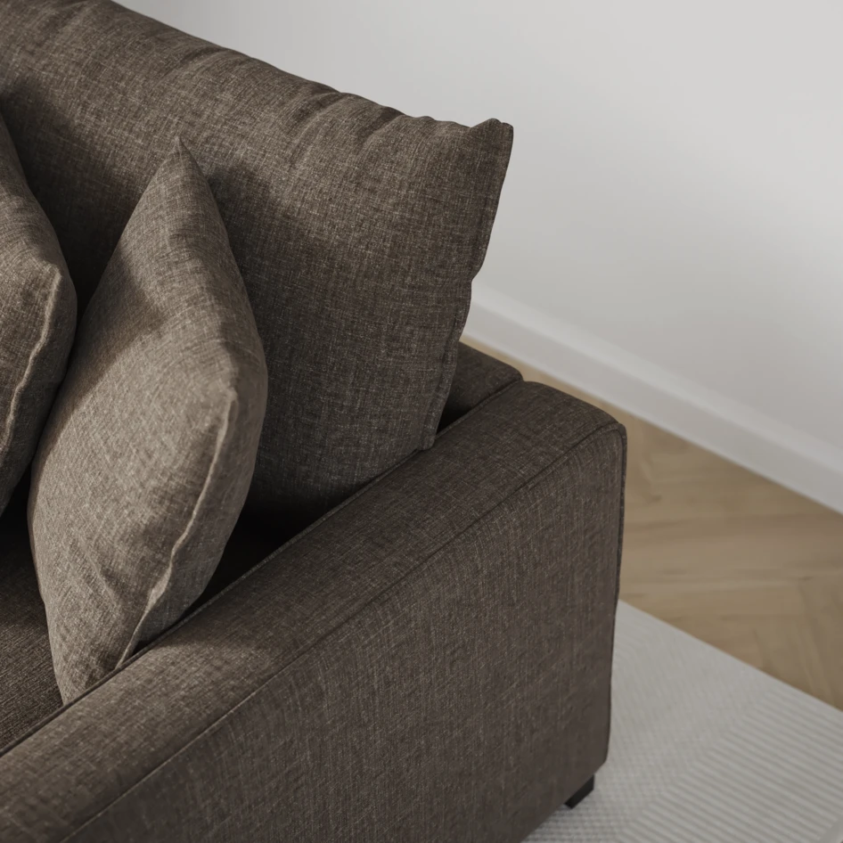 Rossi - 3-sits soffa - Brun