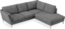 Madison Lux - 2-sits soffa med divan höger - Vit