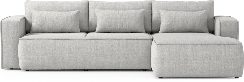 Ide - Bäddsoffa 3-sits med schäslong höger - Grå