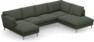 Madison Lux - 2-sits soffa med schäslong vänster och divan höger - Grön