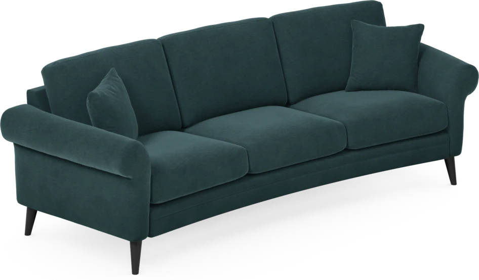 Eden - 3-sits soffa svängd - Blå