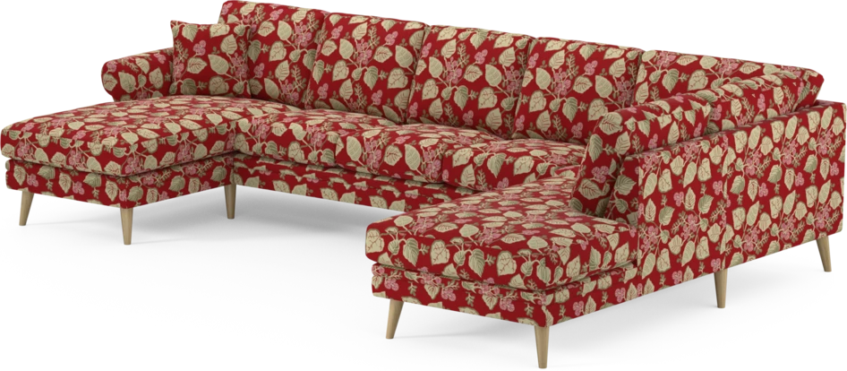Eden - 3-sits soffa med schäslong vänster och divan höger - Flerfärgad