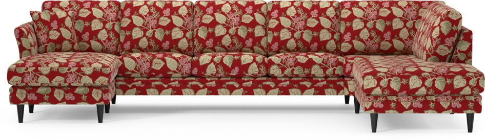Eden - 3-sits soffa med schäslong vänster och divan höger - Flerfärgad