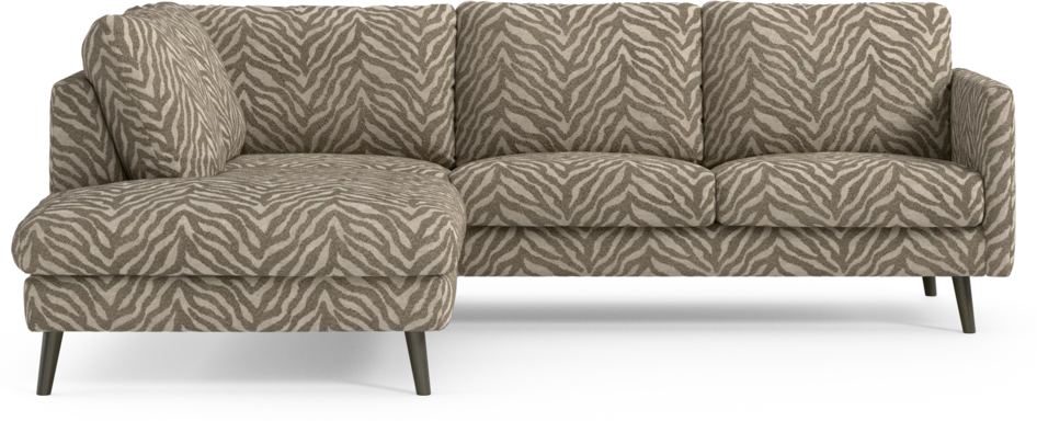 Madison Lux - 2-sits soffa med divan vänster - Brun