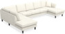 Eden - 3-sits soffa med divan vänster och schäslong höger - Vit