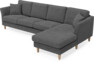 Eden - 3-sits soffa med schäslong - Svart