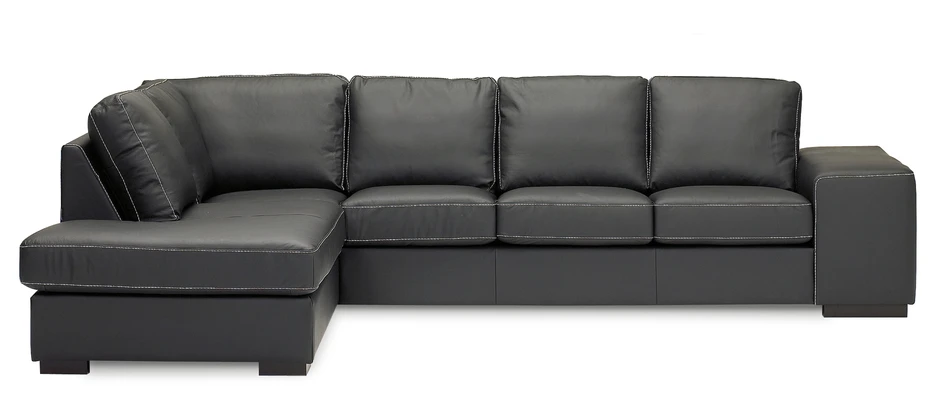 Sit Down - 3-sits soffa med divan vänster - Svart