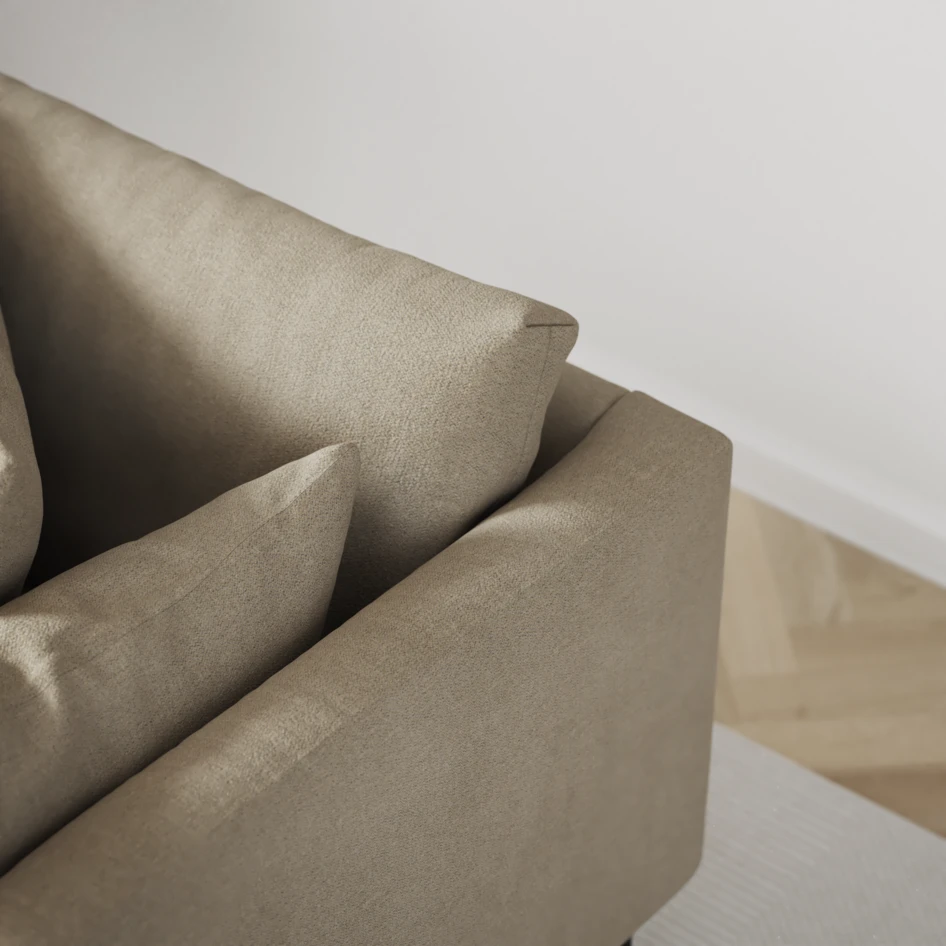 Harper - 3-sits soffa, hel dyna - Beige