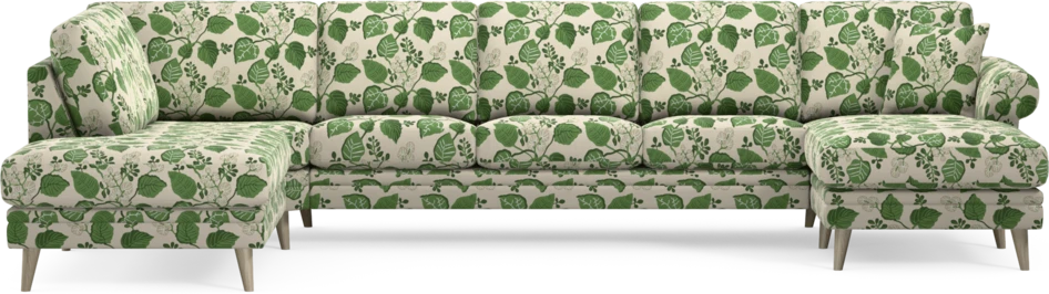 Eden - 3-sits soffa med divan vänster och schäslong höger - Flerfärgad