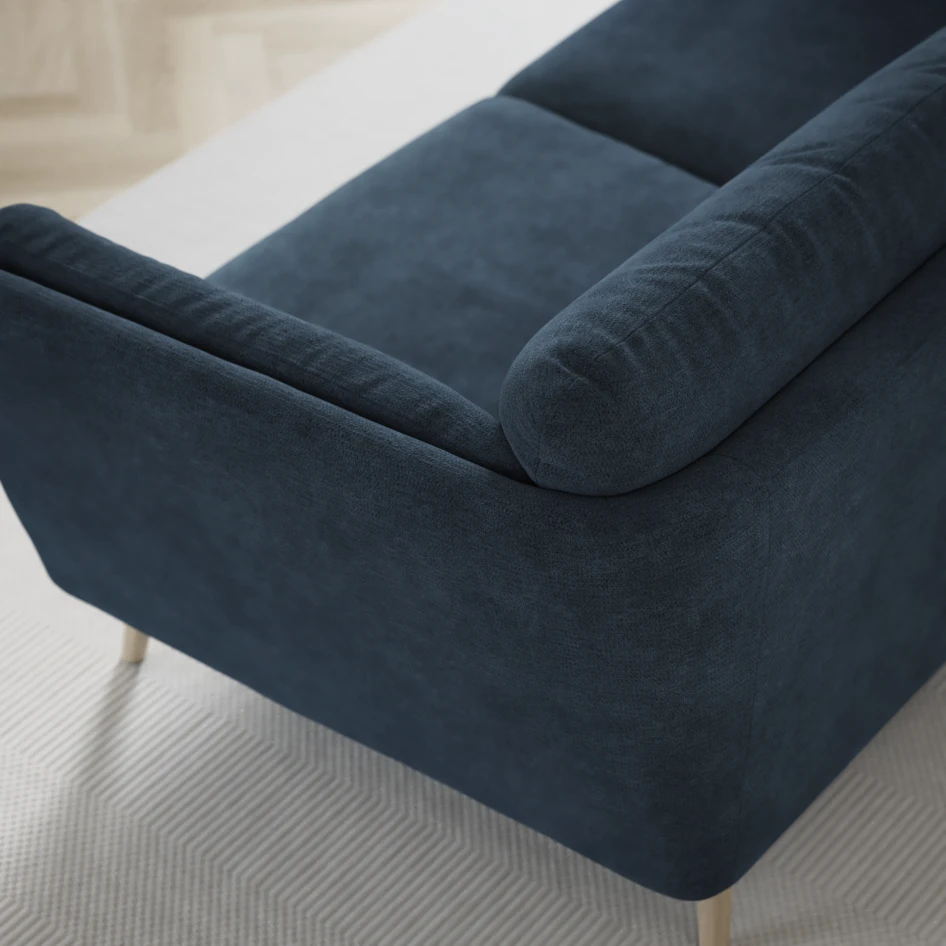 Madison - 2-sits soffa med divan vänster och schäslong höger - Blå