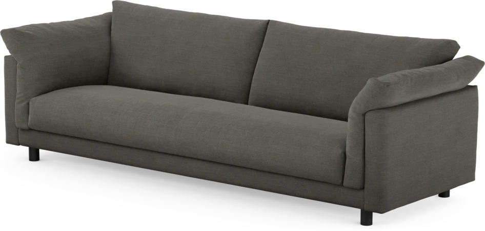 Cherrie - 4-sits soffa, hel dyna, fast klädsel - Grå