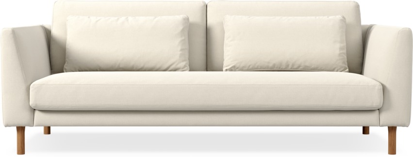 Willow - 3-sits soffa, hel dyna, fast klädsel - Beige
