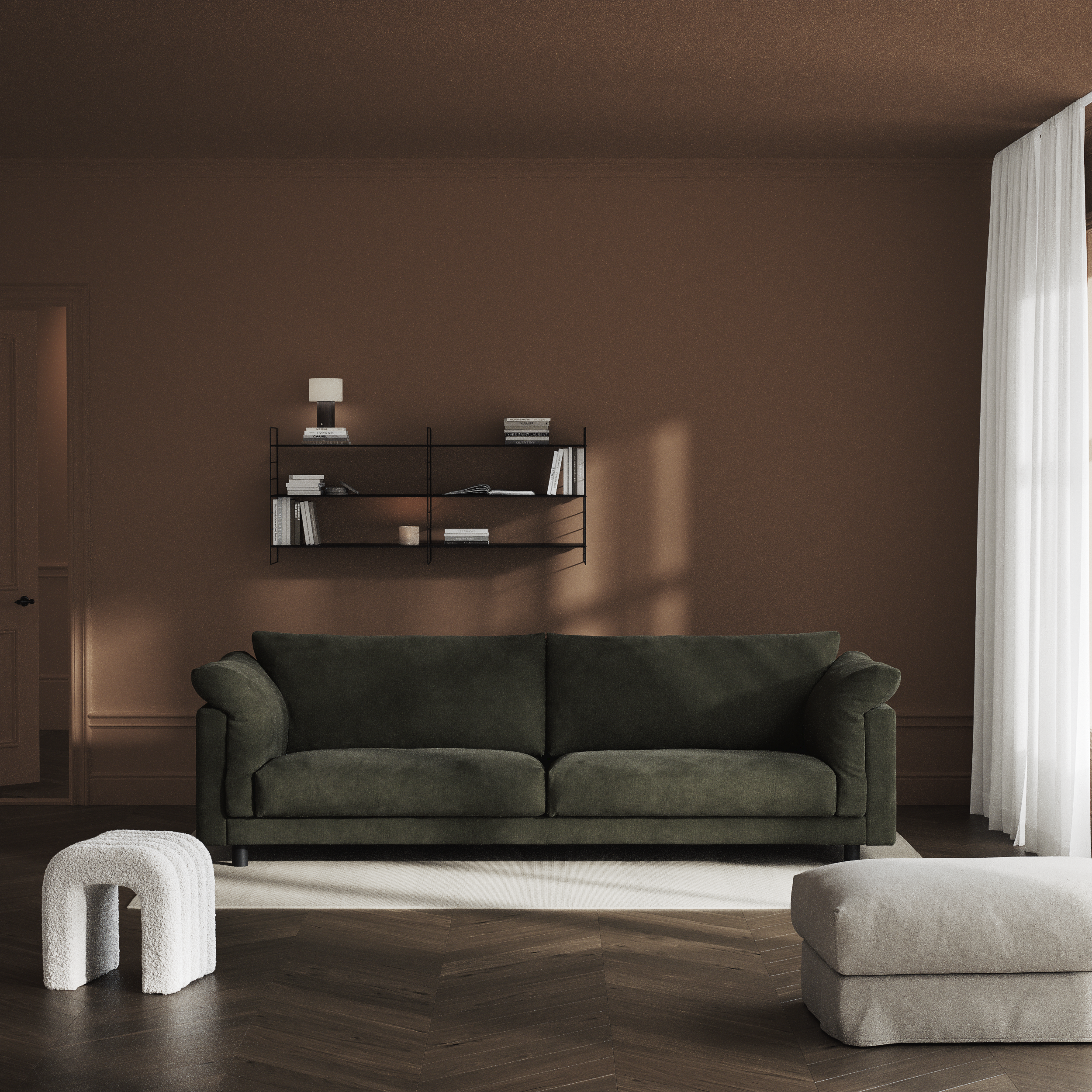 Cherrie - 4-sits soffa, fast klädsel - inspiration