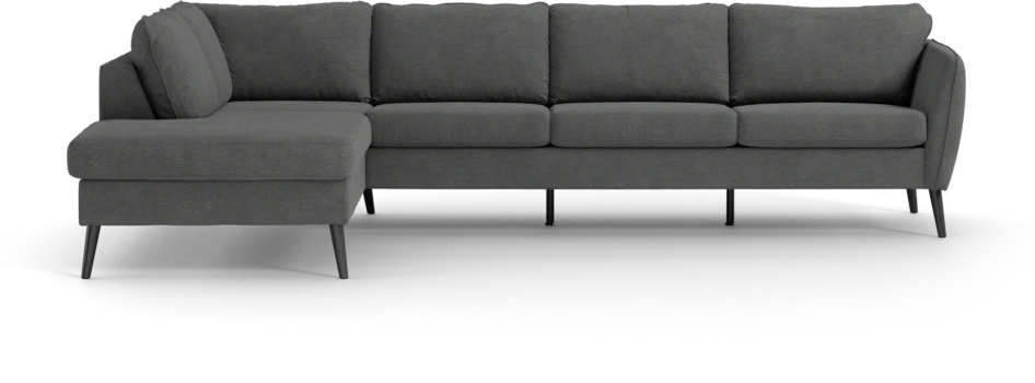 County - 3-sits soffa med divan vänster - Grå