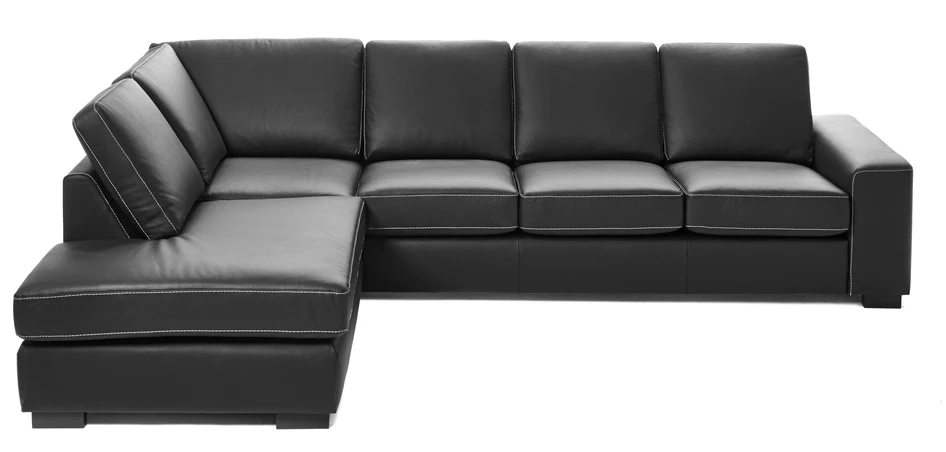 Sit Down - 3-sits soffa med divan vänster - Svart