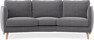 Madison - 3-sits soffa svängd, 70 cm - Grå