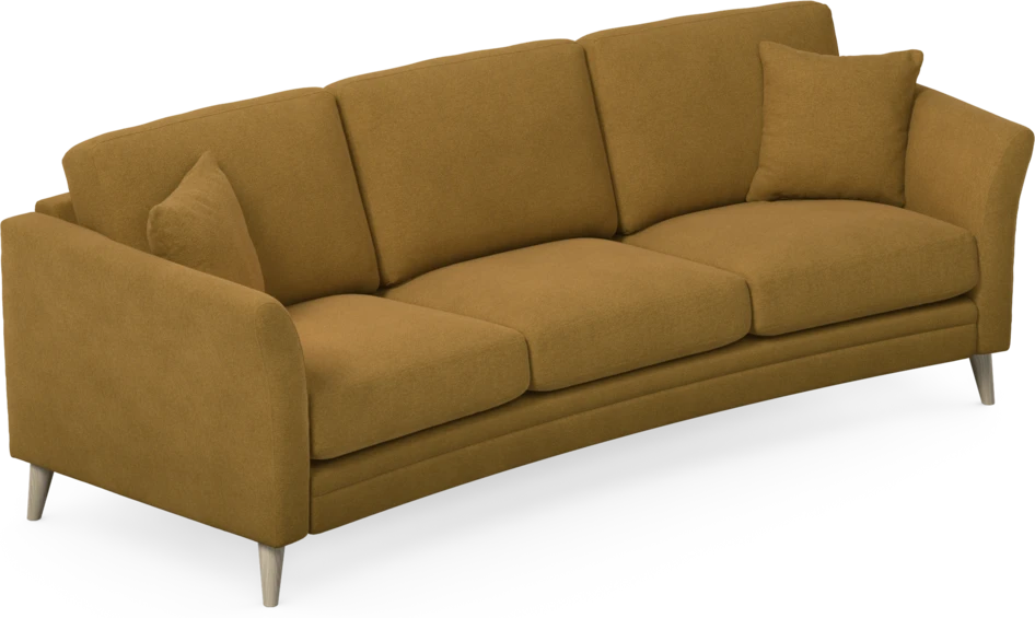 Eden - 3-sits soffa svängd - Gul