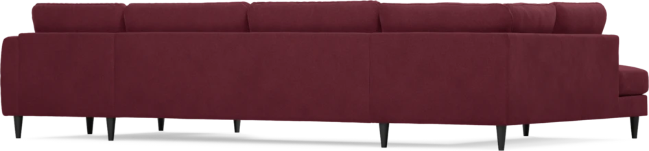 Bridge - 3-sits soffa med divan vänster och schäslong höger - Röd