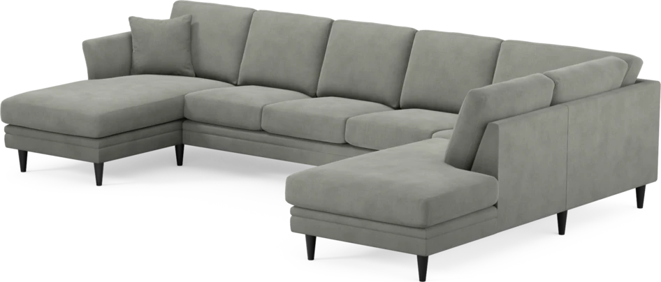 Eden - 3-sits soffa med schäslong vänster och divan höger - Grå