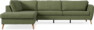 County - 2,5-sits soffa med divan vänster - Grön