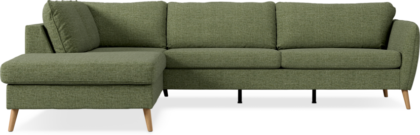 County - 2,5-sits soffa med divan vänster - Grön