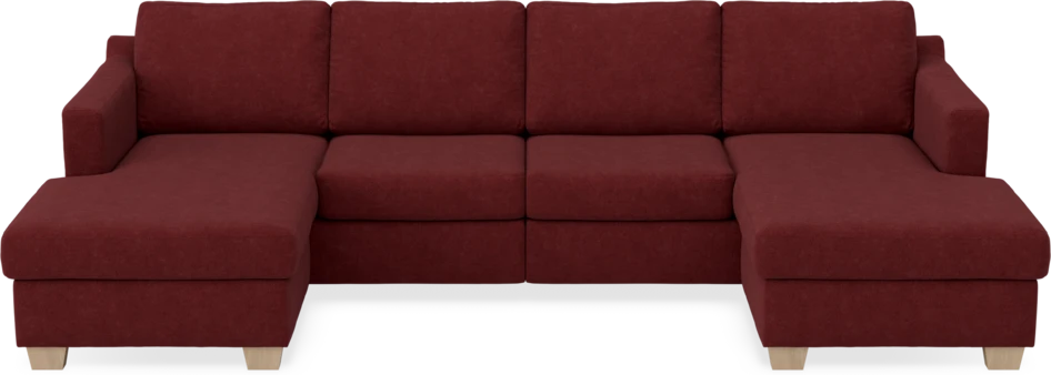 Friday - 2-sits soffa med två schäslonger - Rosa